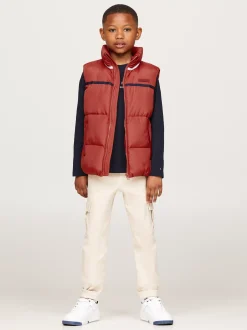 Kurtki I Płaszcze|Kurtki*Tommy Hilfiger Ocieplany Bezrękawnik Z Sygnowanym Paskiem DARK MAGMA