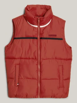 Kurtki I Płaszcze|Kurtki*Tommy Hilfiger Ocieplany Bezrękawnik Z Sygnowanym Paskiem DARK MAGMA