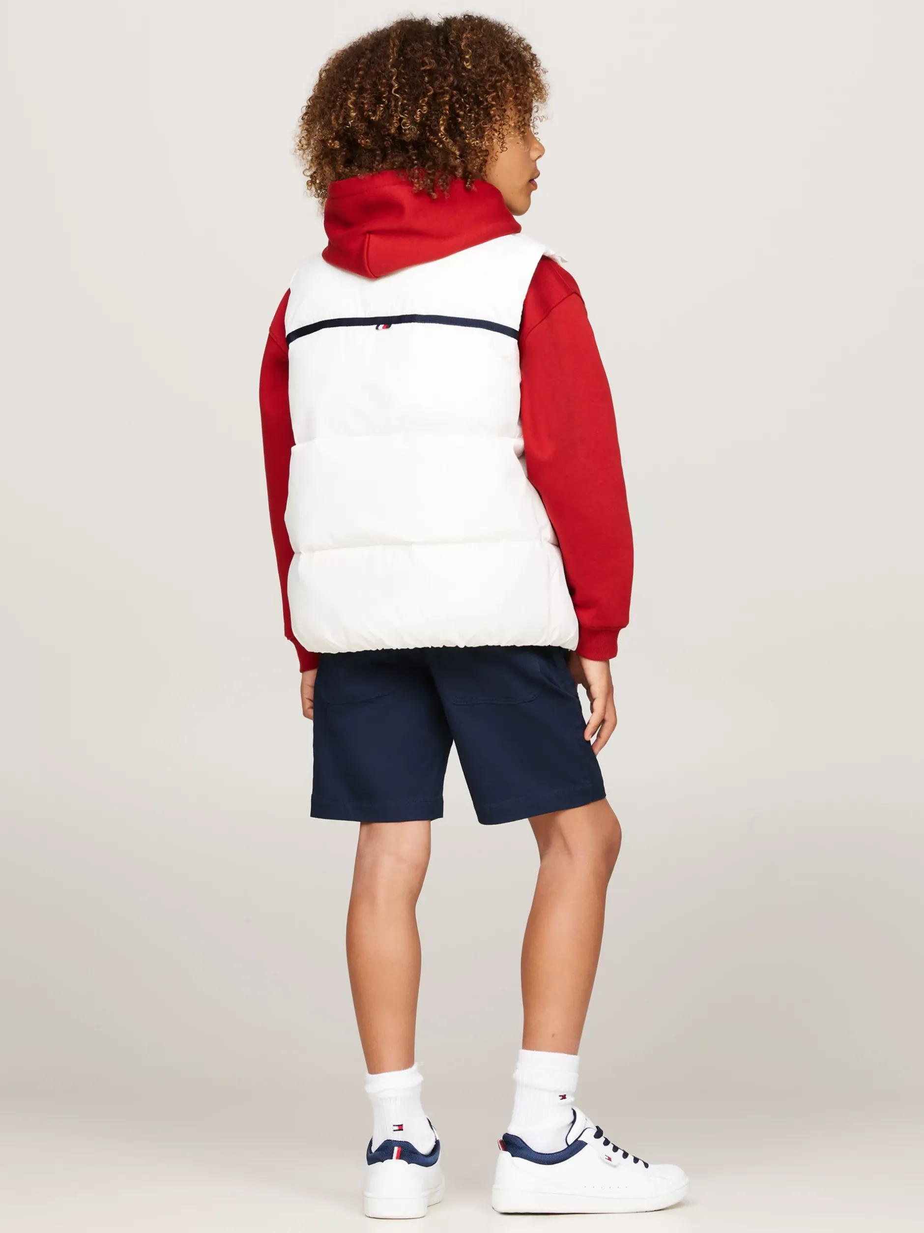 Kurtki I Płaszcze|Kurtki*Tommy Hilfiger Ocieplany Bezrękawnik Z Sygnowanym Paskiem ANCIENT WHITE