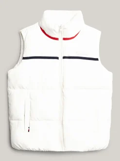 Kurtki I Płaszcze|Kurtki*Tommy Hilfiger Ocieplany Bezrękawnik Z Sygnowanym Paskiem ANCIENT WHITE