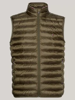 Kurtki & Płaszcze*Tommy Hilfiger Ocieplany Nieprzemakalny Bezrękawnik ARMY GREEN