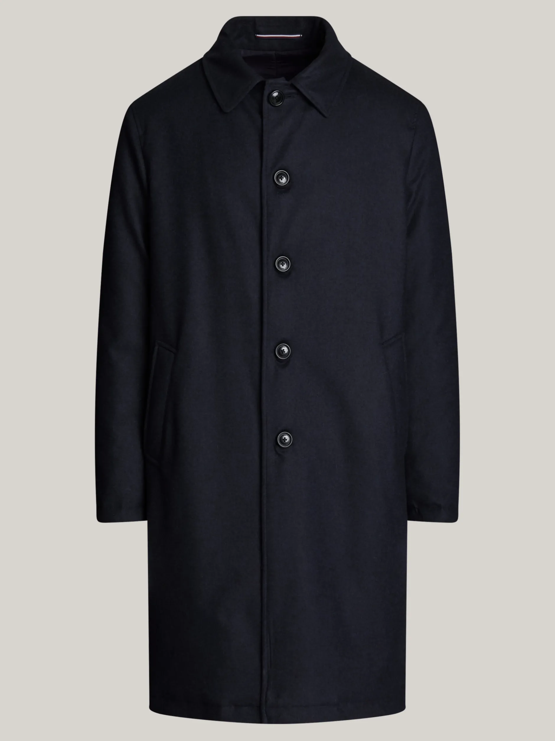 Garnitury I Kostiumy|Kurtki & Płaszcze*Tommy Hilfiger Ocieplany Płaszcz Flanelowy BLUE