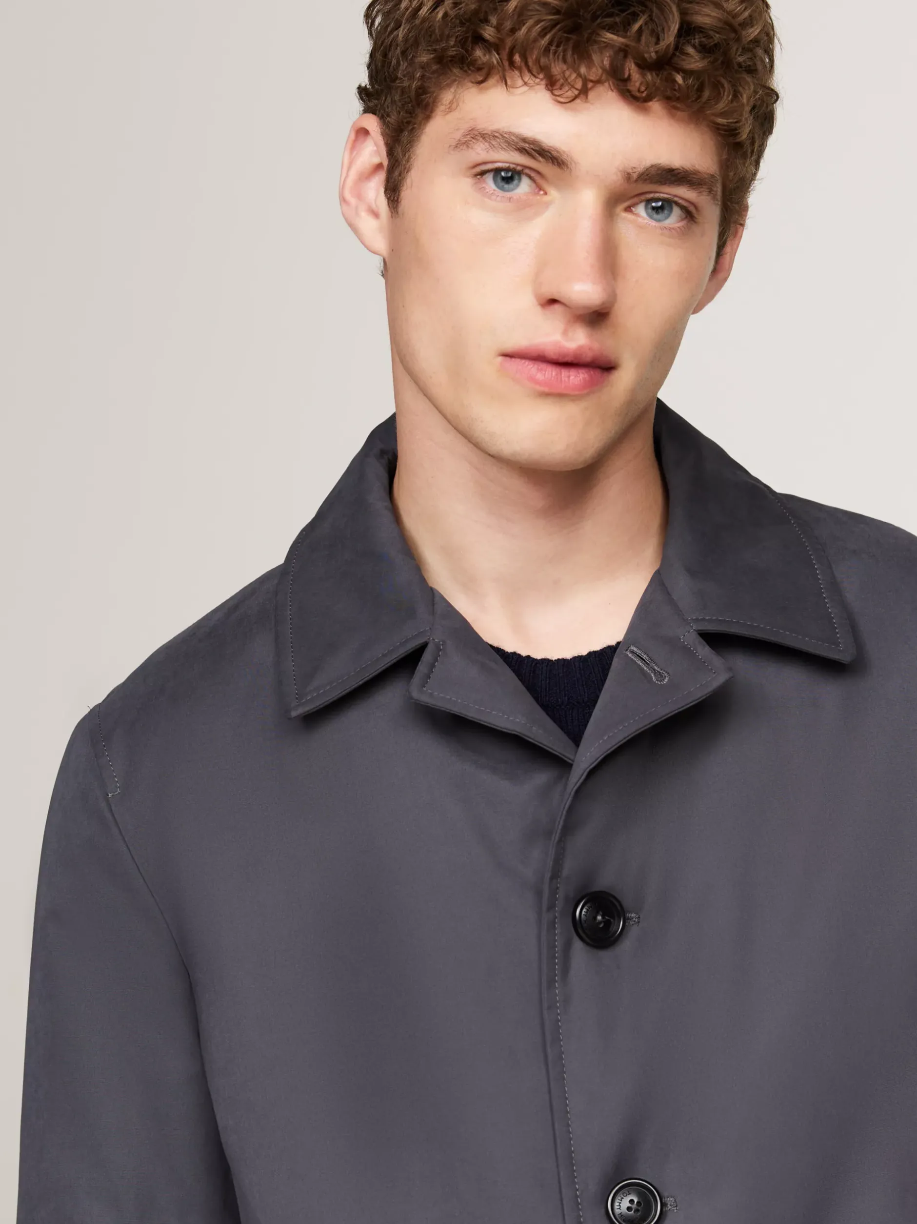 Garnitury I Kostiumy|Kurtki & Płaszcze*Tommy Hilfiger Ocieplany Płaszcz Z Kołnierzem GREY