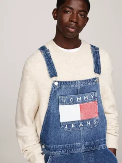 Jeansy*Tommy Hilfiger Ogrodniczki Ryan O Regularnym Kroju Z Flagą DENIM MEDIUM
