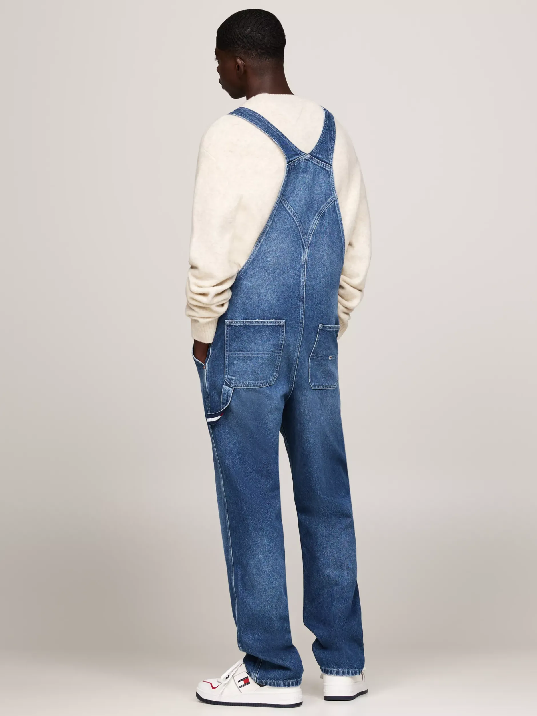 Jeansy*Tommy Hilfiger Ogrodniczki Ryan O Regularnym Kroju Z Flagą DENIM MEDIUM