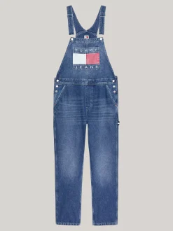 Jeansy*Tommy Hilfiger Ogrodniczki Ryan O Regularnym Kroju Z Flagą DENIM MEDIUM