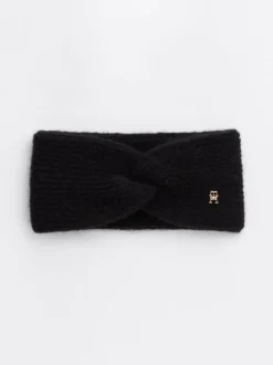 Czapki I Szaliki*Tommy Hilfiger Opaska Na Głowę Ze Skręconym Przodem BLACK