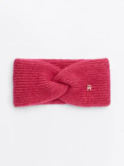 Czapki I Szaliki*Tommy Hilfiger Opaska Na Głowę Ze Skręconym Przodem HERITAGE PINK