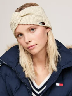 Czapki I Szaliki*Tommy Hilfiger Opaska Na Głowę Ze Skręconym Przodem NEWSPRINT