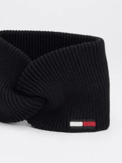 Czapki I Szaliki*Tommy Hilfiger Opaska Na Głowę Ze Skręconym Przodem BLACK