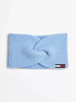 Czapki I Szaliki*Tommy Hilfiger Opaska Na Głowę Ze Skręconym Przodem VESSEL BLUE