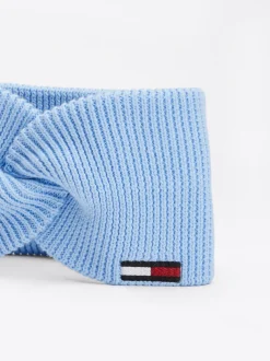 Czapki I Szaliki*Tommy Hilfiger Opaska Na Głowę Ze Skręconym Przodem VESSEL BLUE