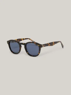 Okulary Przeciwsłoneczne*Tommy Hilfiger Owalne Okulary Przeciwsłoneczne Z Nitami HAVANA