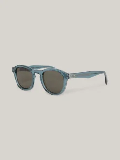 Okulary Przeciwsłoneczne*Tommy Hilfiger Owalne Okulary Przeciwsłoneczne Z Nitami TRANSP BLUE