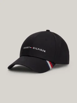 Czapki Z Daszkiem|Czapki I Szaliki*Tommy Hilfiger 6-panelowa Czapka Bejsbolowa Z Logo BLACK