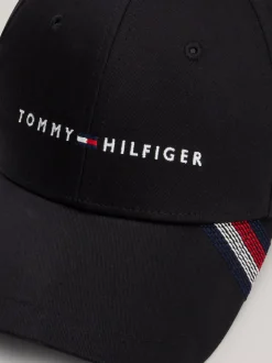 Czapki Z Daszkiem|Czapki I Szaliki*Tommy Hilfiger 6-panelowa Czapka Bejsbolowa Z Logo BLACK