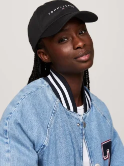 Czapki Z Daszkiem|Czapki I Szaliki*Tommy Hilfiger 6-panelowa Czapka Bejsbolowa Z Logo BLACK