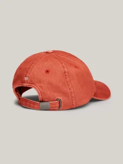 Czapki Z Daszkiem|Czapki I Szaliki*Tommy Hilfiger 6-panelowa Czapka Z Daszkiem I Flagą Hilfiger TERRA RED