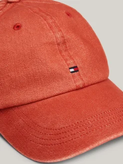 Czapki Z Daszkiem|Czapki I Szaliki*Tommy Hilfiger 6-panelowa Czapka Z Daszkiem I Flagą Hilfiger TERRA RED
