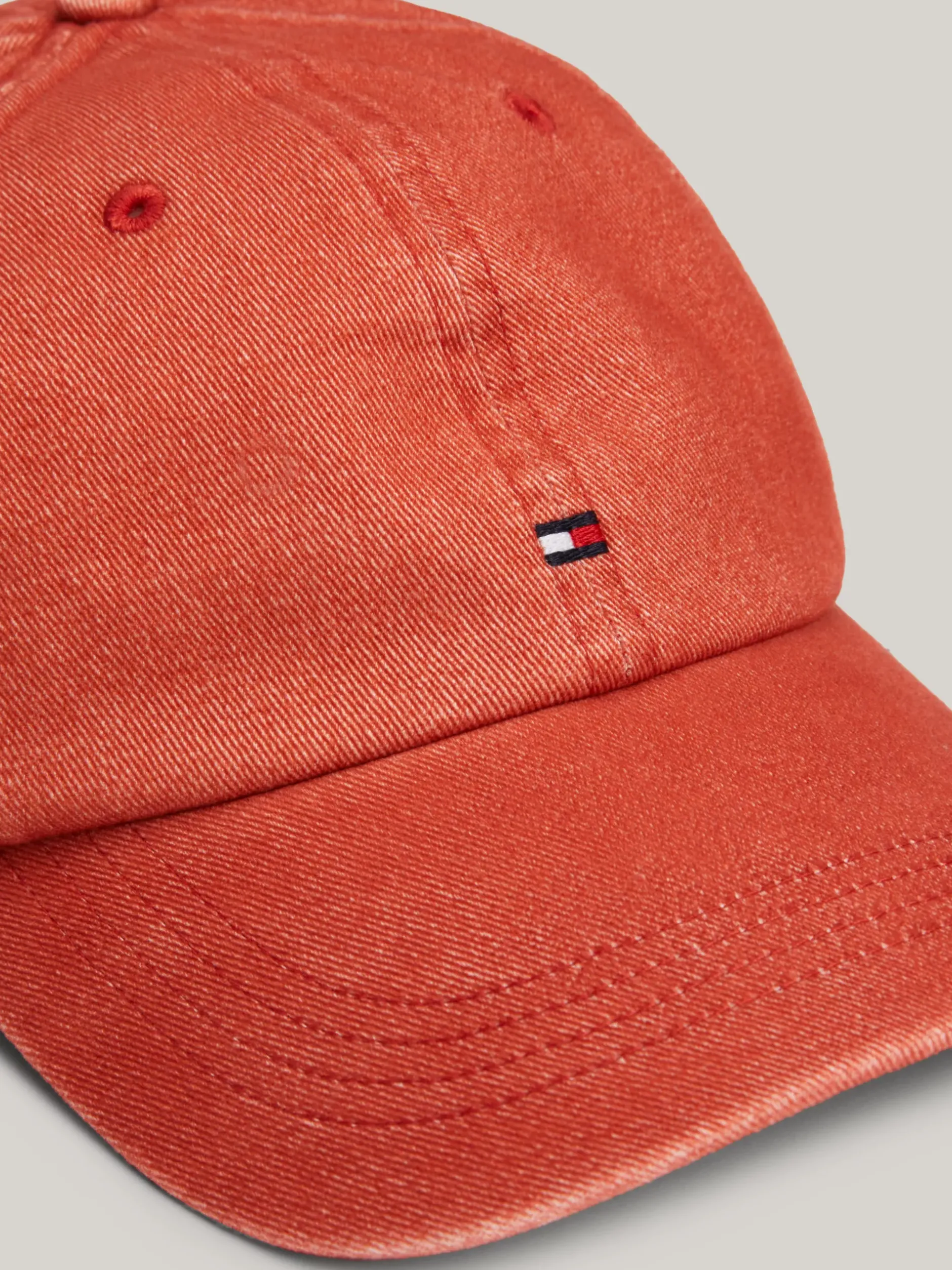 Czapki Z Daszkiem|Czapki I Szaliki*Tommy Hilfiger 6-panelowa Czapka Z Daszkiem I Flagą Hilfiger TERRA RED