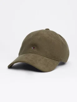 Czapki Z Daszkiem|Czapki I Szaliki*Tommy Hilfiger 6-panelowa Czapka Z Daszkiem I Flagą ARMY GREEN