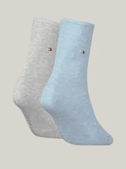 Skarpetki & Rajstopy*Tommy Hilfiger Para Metalicznych Skarpet W Groszki LIGHT BLUE MELANGE