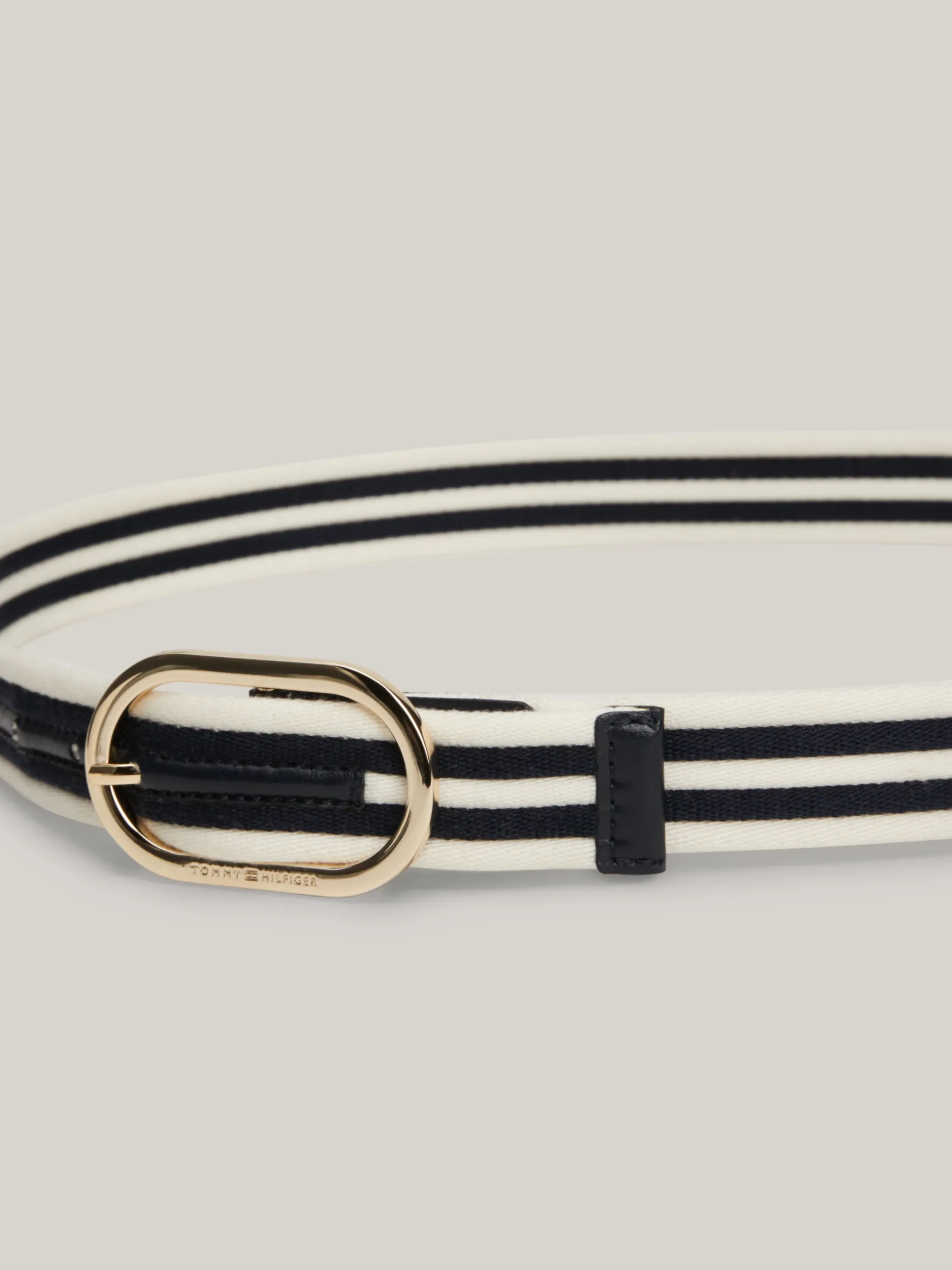 Paski*Tommy Hilfiger Parciany Pasek Chic Ze Wzorem SPACE BLUE / ECRU
