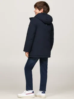 Kurtki*Tommy Hilfiger Parka O Luźnym Kroju Z Kapturem DESERT SKY