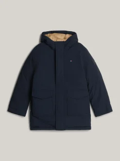 Kurtki*Tommy Hilfiger Parka O Luźnym Kroju Z Kapturem DESERT SKY