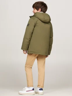 Kurtki*Tommy Hilfiger Parka O Luźnym Kroju Z Kapturem UTILITY OLIVE
