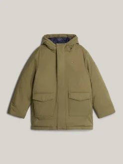 Kurtki*Tommy Hilfiger Parka O Luźnym Kroju Z Kapturem UTILITY OLIVE