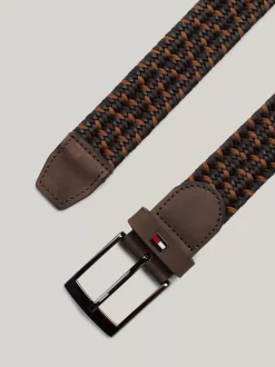 Paski*Tommy Hilfiger Pasek Corporate Ze Skóry TESTI DI MORO