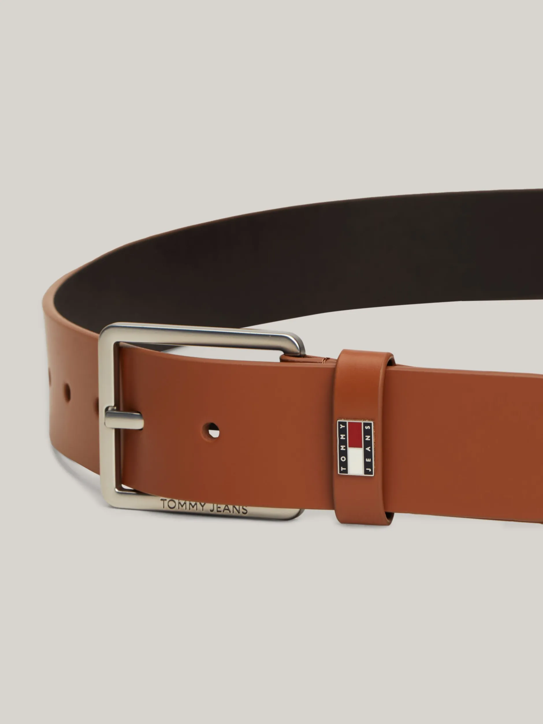 Paski*Tommy Hilfiger Pasek Z Gładkiej Skóry Z Logo COGNAC