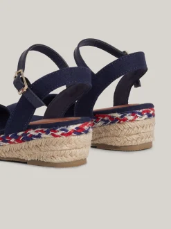 Obuwie I Akcesoria*Tommy Hilfiger Płócienne Sandały Na Koturnach BLUE