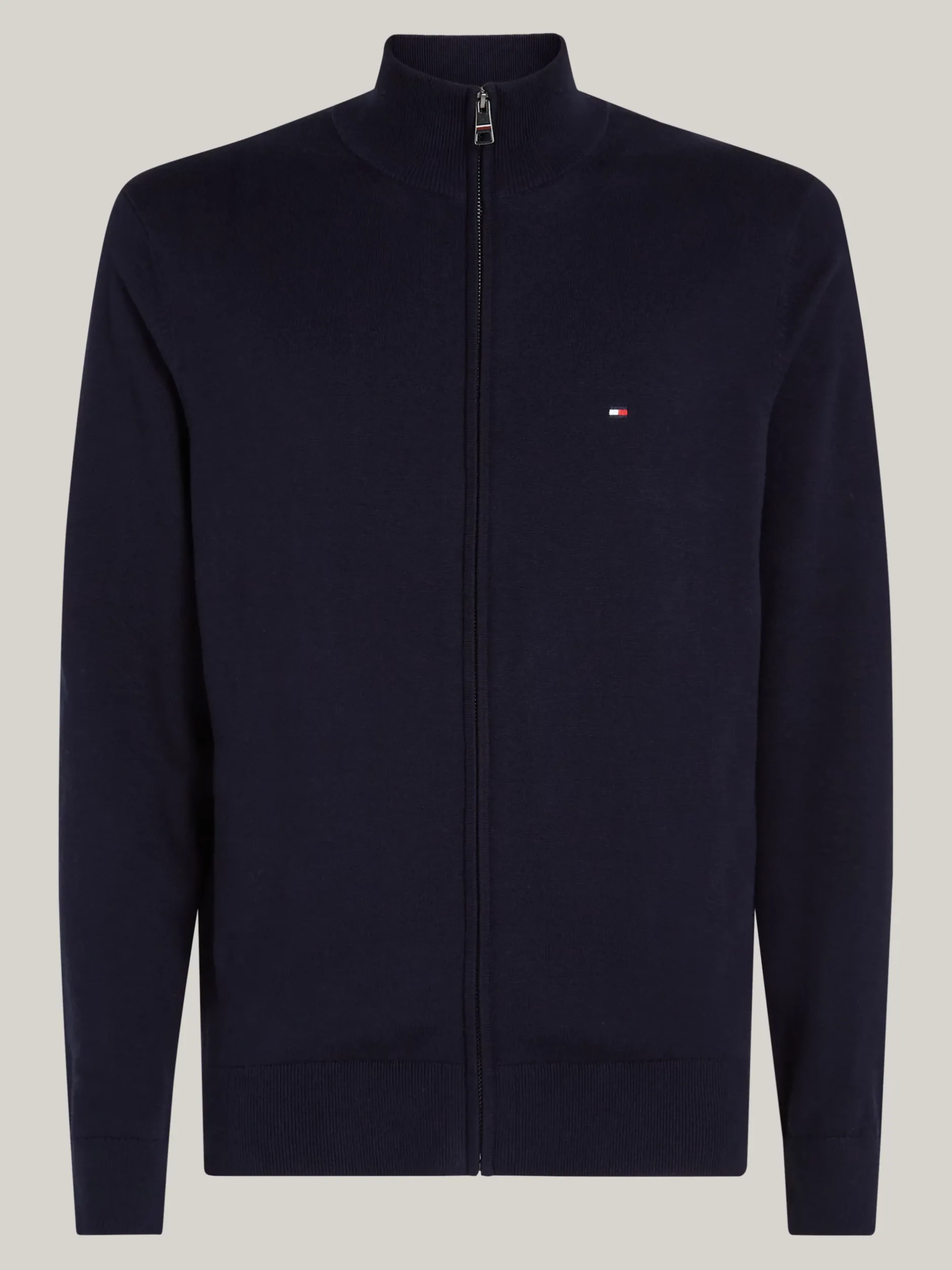 Swetry|Dzianina*Tommy Hilfiger Półgolf Z Zapięciem Na Zamek DESERT SKY