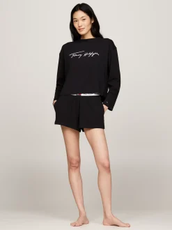 Piżamy & Odziez Nocna*Tommy Hilfiger Piżama TH Heritage BLACK