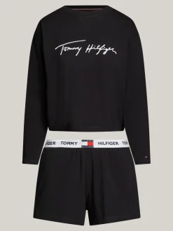 Piżamy & Odziez Nocna*Tommy Hilfiger Piżama TH Heritage BLACK