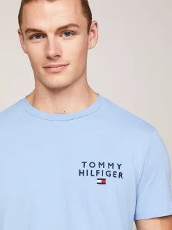 Piżamy*Tommy Hilfiger Piżama TH Original Z Szortami CLOUDY BLUE / SPORT STRIPES