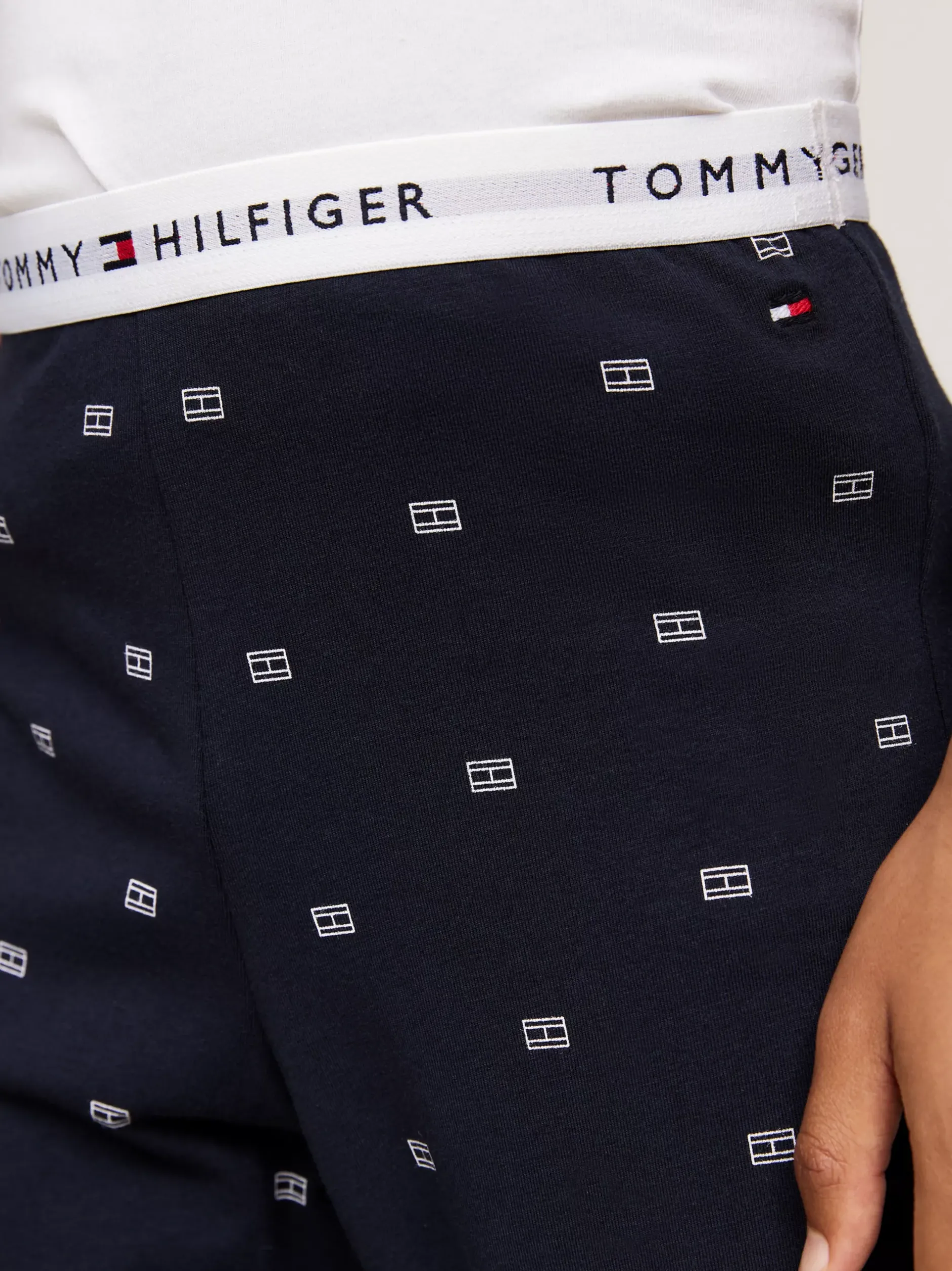 Underwear & Socks*Tommy Hilfiger Piżama TH Signature Z Logo ANC WHITE/DES SKY OUTLINE FLAG AOP