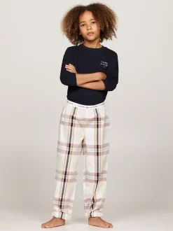 Underwear & Socks*Tommy Hilfiger Piżama TH Signature Z Logo DESERT SKY/ BLANKET STRIPE CHECK