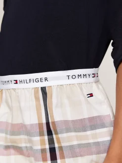 Underwear & Socks*Tommy Hilfiger Piżama TH Signature Z Logo DESERT SKY/ BLANKET STRIPE CHECK