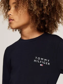 Underwear & Socks*Tommy Hilfiger Piżama TH Signature Z Logo DESERT SKY/ BLANKET STRIPE CHECK