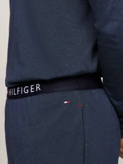 Piżamy*Tommy Hilfiger Piżama Z Dżerseju TH Original W Prążki DESERT SKY
