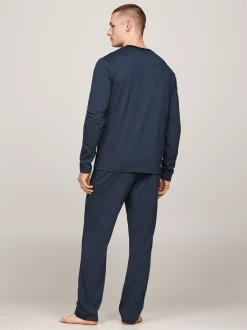 Piżamy*Tommy Hilfiger Piżama Z Dżerseju TH Original W Prążki DESERT SKY