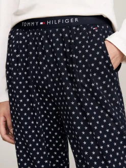 Piżamy & Odziez Nocna*Tommy Hilfiger Piżama Z Długim Rękawem TH Original ANCIENT WHITE/STAR NAVY AOP