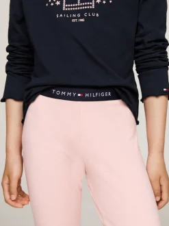 Bielizna & Skarpetki*Tommy Hilfiger Piżama Z Koszulką Z Długim Rękawem SOFT ROSE/DESERT SKY