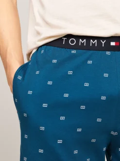 Piżamy*Tommy Hilfiger Piżama Z Szortami TH Original HT OAT / FLAG MIDNIGHT TURQUOISE