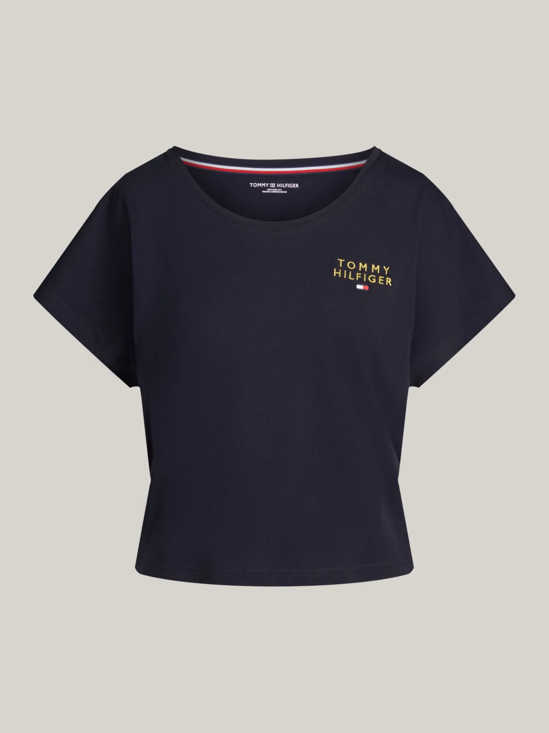 Stroje Domowe*Tommy Hilfiger Piżamowy T-shirt Z Logo TH Original DESERT SKY
