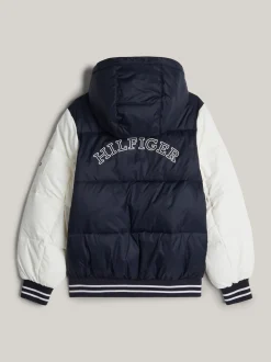 Kurtki*Tommy Hilfiger Pikowana Kurtka Adaptive Z Blokami Kolorów DESERT SKY COLORBLOCK