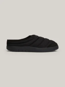 Buty Casual*Tommy Hilfiger Pikowane Kapcie Z Logo BLACK